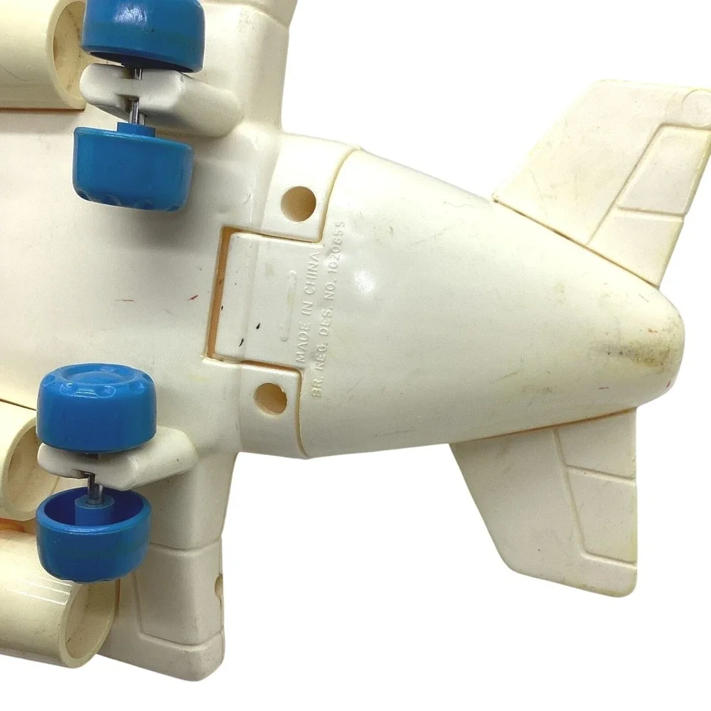 Vintage‎ Playmates Lil Playmates Airlines Airplane White Plastic Toy 1980s